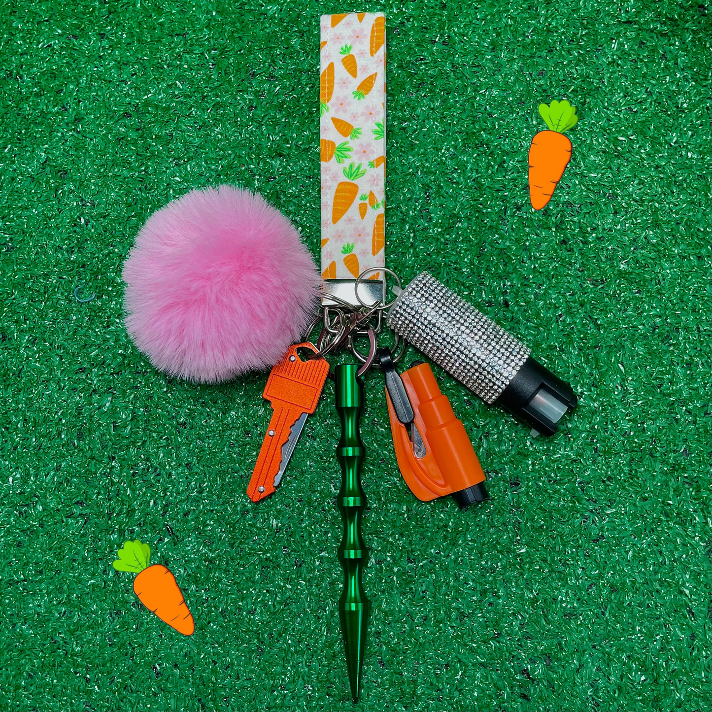 Baby carrots self-defense keychain