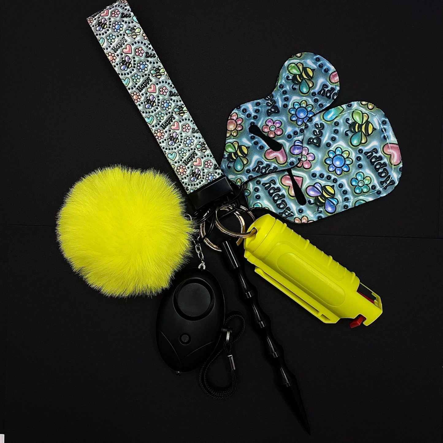 Happy bee Self-Defense Keychain